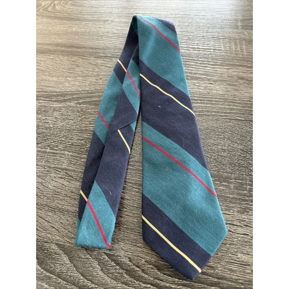 Ben Simon’s Vintage Silk Tie Striped Necktie Lincoln Omaha Nebraska USA Flaws